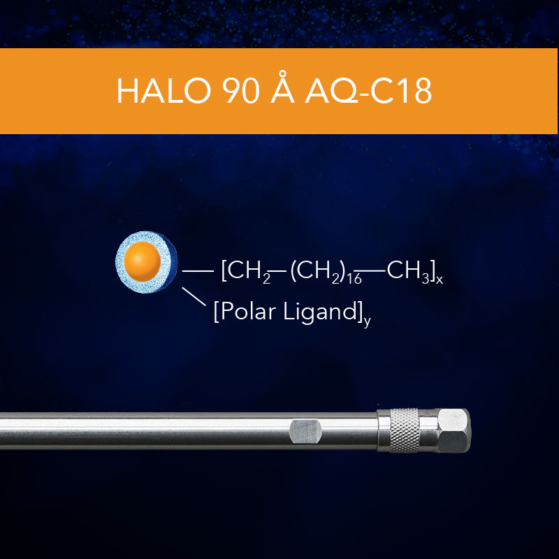 HALO® 90 Å AQ-C18 Column - Reversed Phase Column