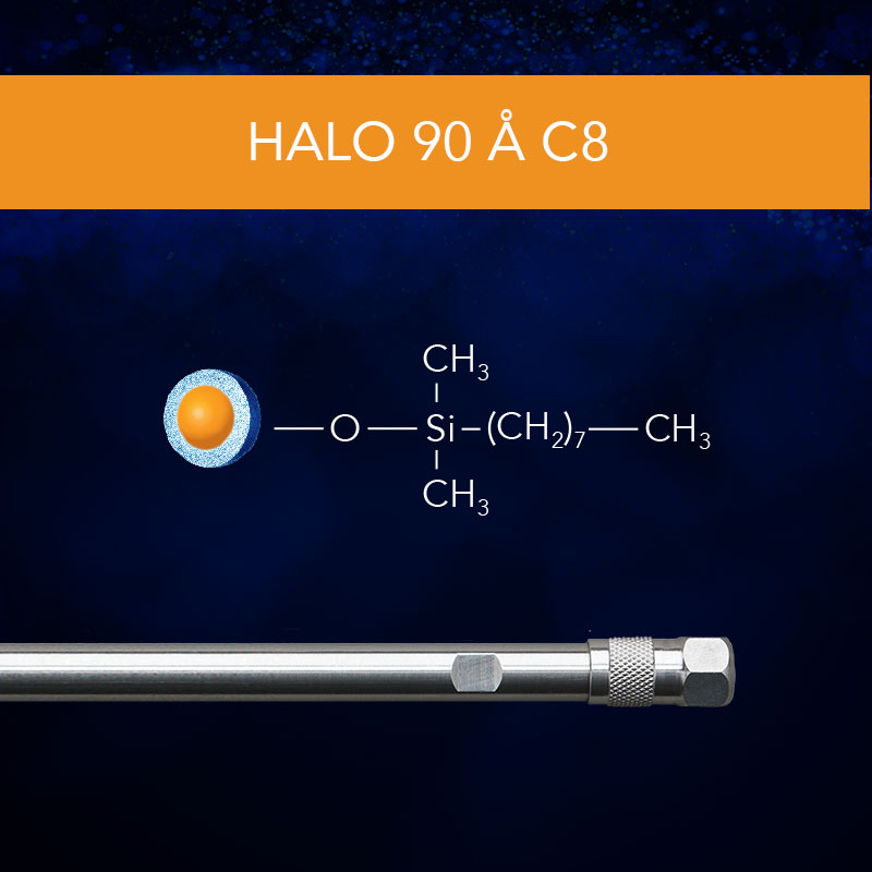 HALO® 90 Å C8 Reverse Phase Column