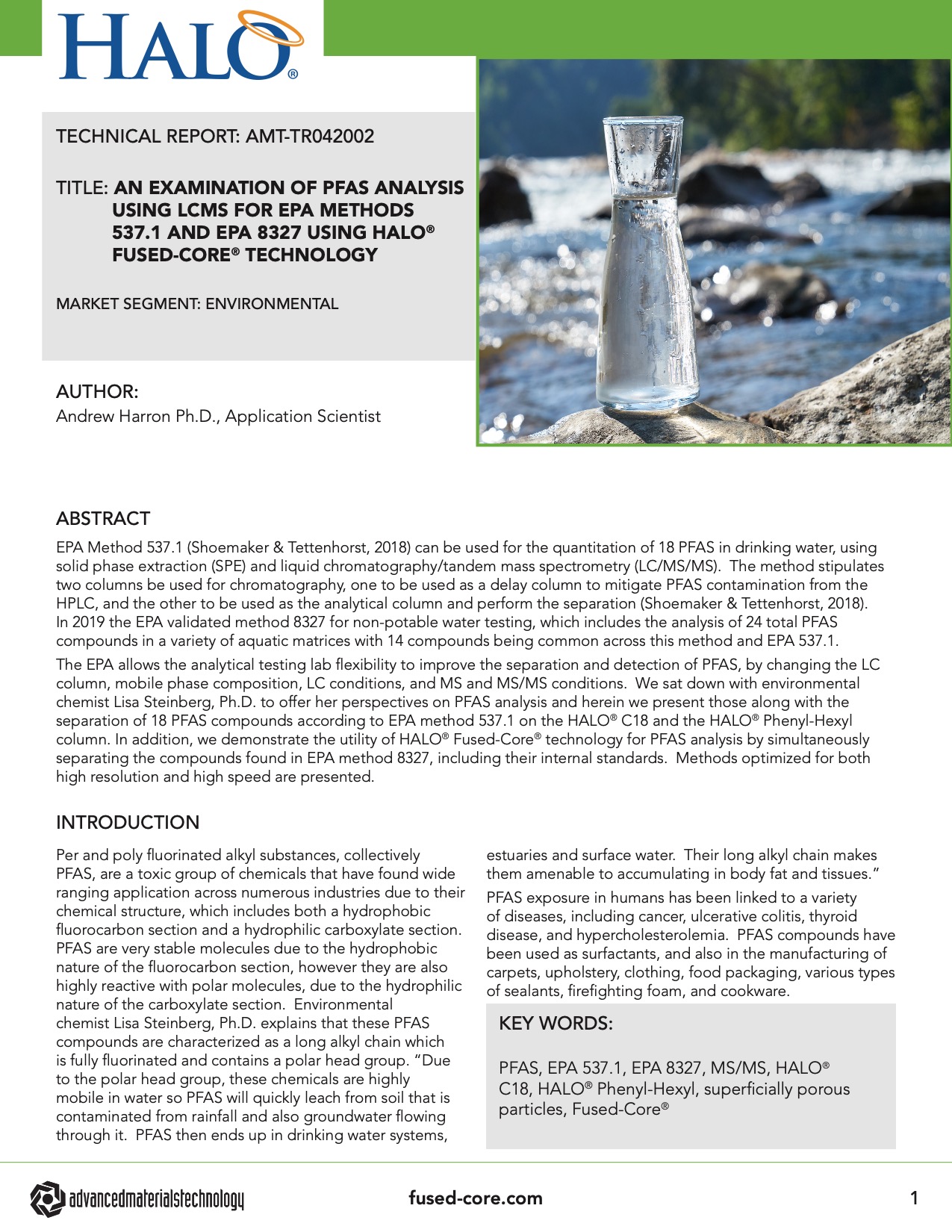 pfas analysis report