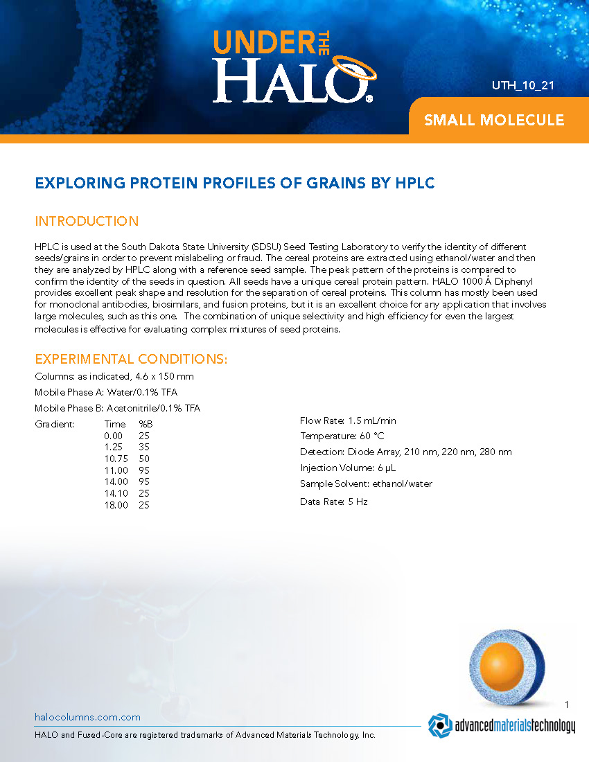 exploring protein profiles of grains with hplc columns